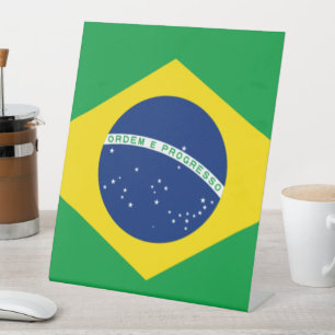 Signe De Table Brésil Drapeau Football Soccer Patriotique