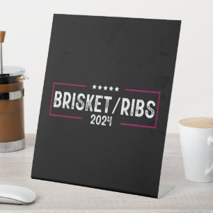 Signe De Table Brisket Ribs 2024 Barbecue Élection politique
