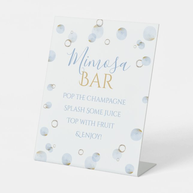 Signe De Table Brunch Bubbly et Baby shower Mimosa (Recto)