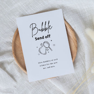 Signe De Table Bulle élégante moderne Envoyer Script Off