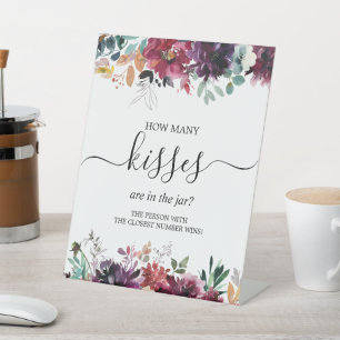 Signe De Table Burgundy Blush Combien De Baisers Sont Dans Le Jar