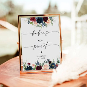 Signe De Table Burgundy et Navy Baby Are Sweet