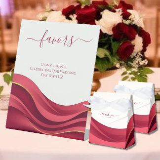 Signe De Table Burgundy Wedding Favors