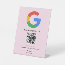 Signe De Table Business Google Review Tabletop Sign l QR Code