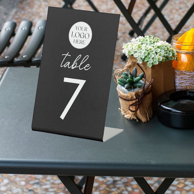 Signe De Table Business Logo Modern Minimalist Table Number (In situ)