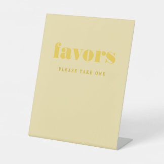 Signe De Table Butter Yellow Simple Wedding Favors