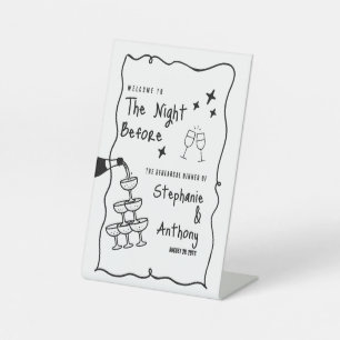 Signe De Table BW Whimsical Frame and Champagne La veille