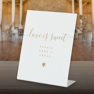 Signe De Table Cadeau d'amour en or est doux Prenez un traitement