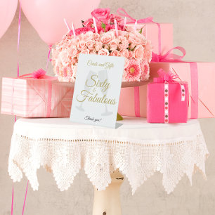 Signe De Table Cadeau d'anniversaire 60 ans et Fabuleux Table Or