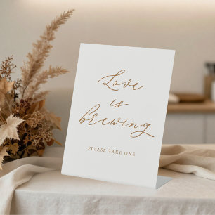 Signe De Table Cadeau de café "L'amour se prépare" pour une baby 
