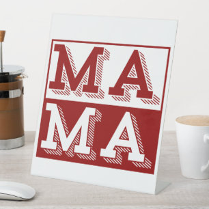 SIGNE DE TABLE CADEAU DE FETE DES MERES TYPOGRAPHIE MAMAN