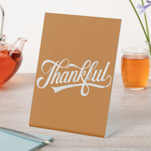 Signe De Table Cadeau de Thanksgiving vintage reconnaissant d'aut