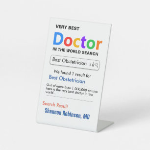 Signe De Table Cadeau personnalisé de meilleur médecin obstétrici