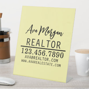 Signe De Table Cadeau personnalisé pour agent immobilier