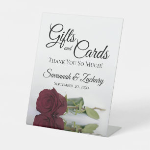 Signe De Table Cadeaux & Cartes Elégant Merci Rose Bourgogne