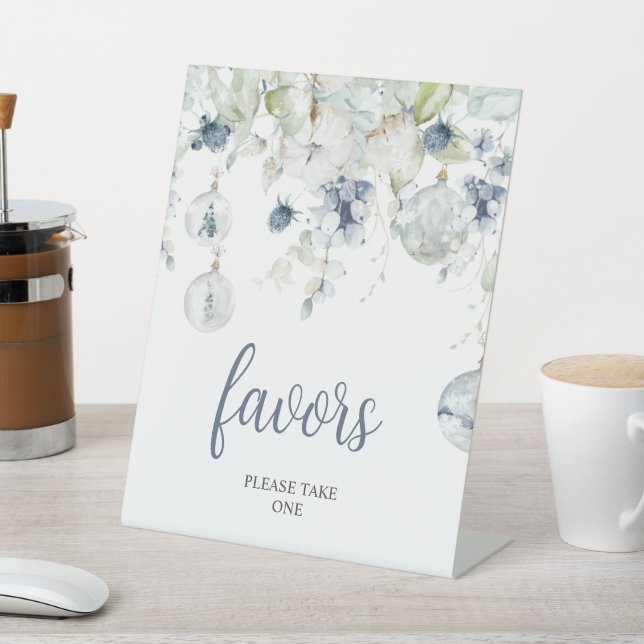 Signe De Table Cadeaux de Fleurs d'Hiver pour Baby Shower (In SItu)