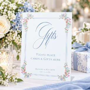 Signe De Table Cadeaux de mariage armoiries élégantes de fleurs s