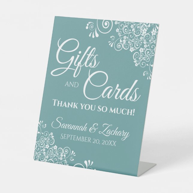 Signe De Table Cadeaux de mariage et cartes Dentelles blanches su (Recto)