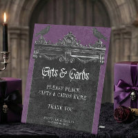 Cadeaux de mariage violets gothiques Black Raven &