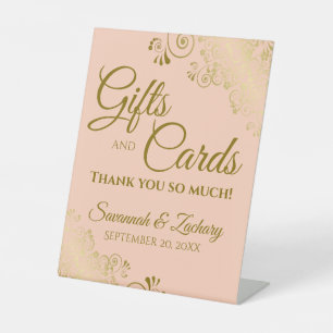 Signe De Table Cadeaux et cartes de mariage Merci Coral Pêche et