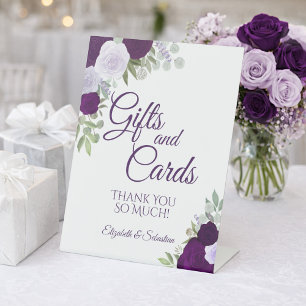 Signe De Table Cadeaux et Cartes Floraux Bohème Violets Rustiques