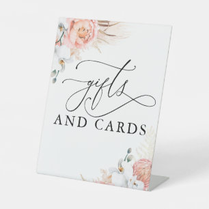 Signe De Table Cadeaux et Cartes Pampas Pampas Pink Floral Grass