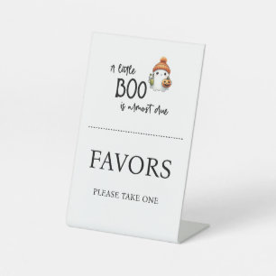 Signe De Table Cadeaux Halloween Little Boo pour Baby Shower