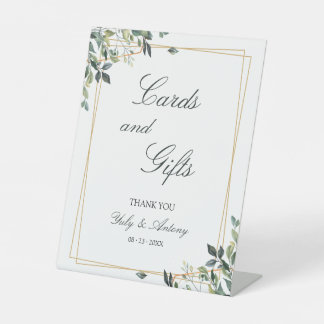 Signe De Table Cadre géométrique romantique pour carte et cadeaux