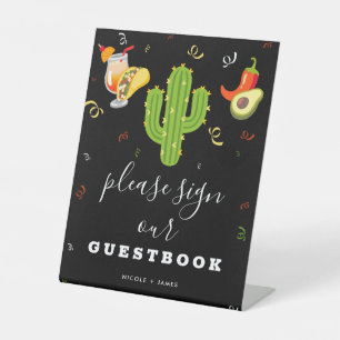 Signe De Table Cahier de signatures invité fête du Cactus à coeur