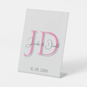 Signe De Table Calligraphie classique tendance monogramme