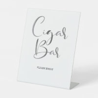 Calligraphie de pinceau moderne Mariage Cigar Bar
