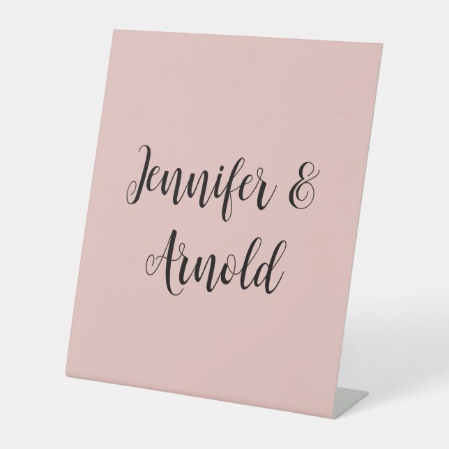 Signe De Table Calligraphie Élégant Cute Plain (Recto)