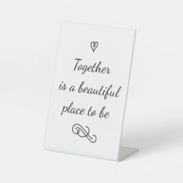 Signe De Table Calligraphie mariage Amour romantique