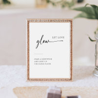 Calligraphie moderne laisser l'amour brillant Mari