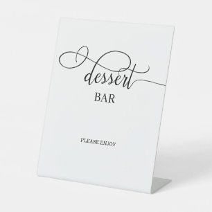 Signe De Table Calligraphie moderne Script Mariage Dessert Bar