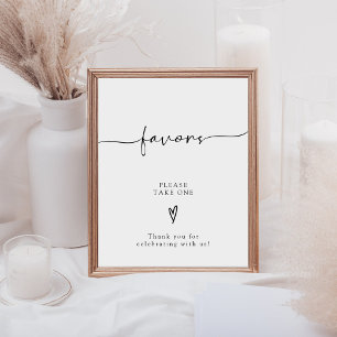 Signe De Table Calligraphie Script de mariage Faveurs S'il vous p