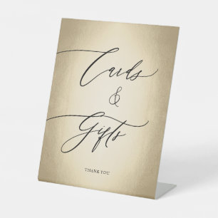Signe De Table Calligraphie Script Gold Cartes & Cadeaux Mariage