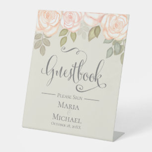Signe De Table Calligraphie Script Sage Green Floral Guides