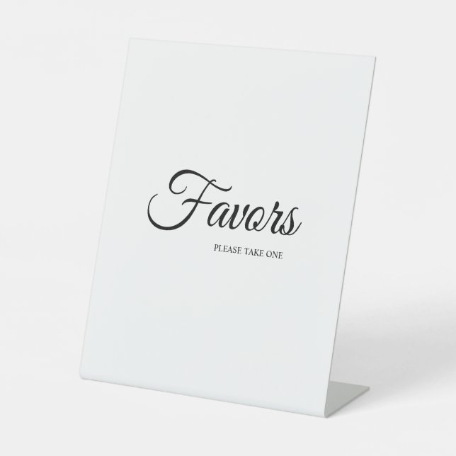 Signe De Table Calligraphie simple noir et blanc favorise (Recto)