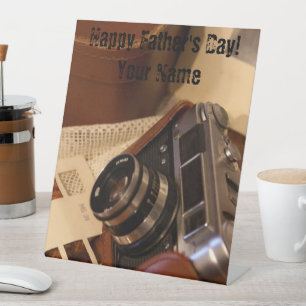 Signe De Table Caméra photo analogique rétro