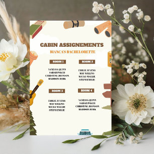 Signe De Table Camping Bachelorette Cabine affectation IPgn