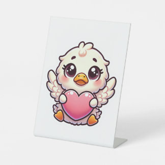 Signe De Table Canard aile adorable avec coeur d'amour