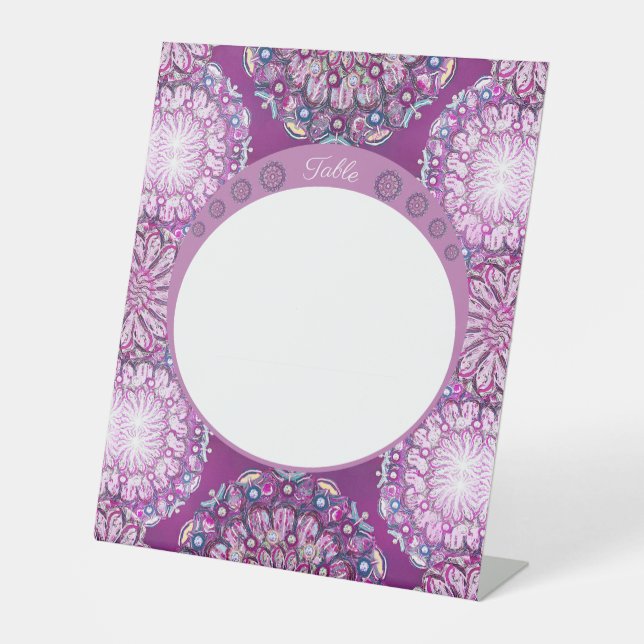 Signe De Table Cardinal Red Rosace (Recto)