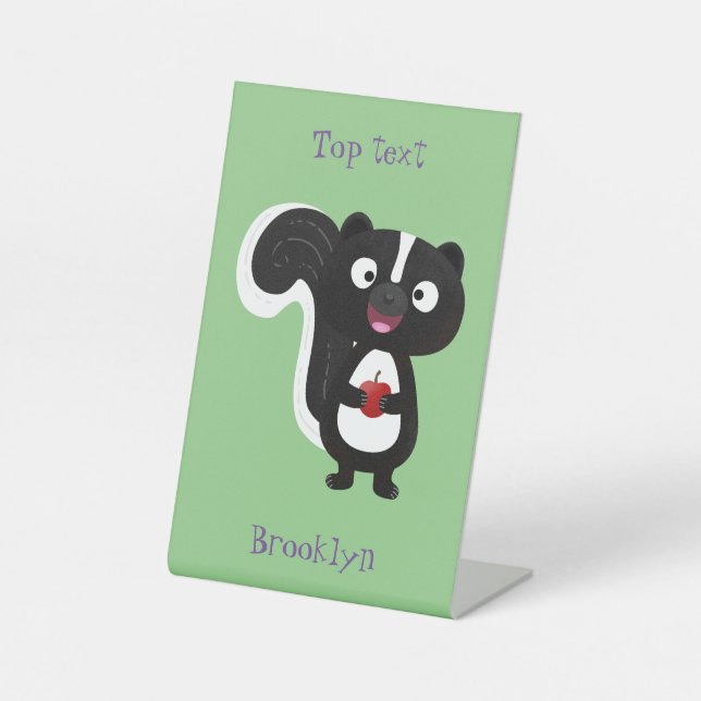 Signe De Table Caricature de skunk jote happy (Recto)