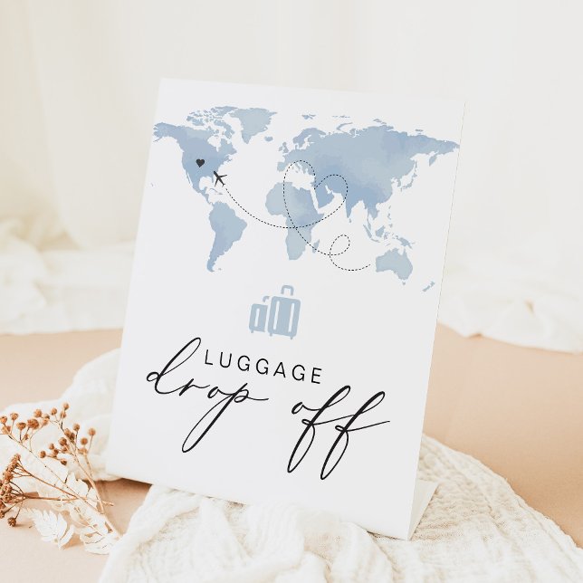 Signe De Table CARMEN Blue Travel Bagages à thème Déposer (Créateur téléchargé)