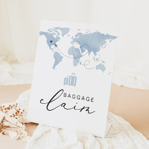 Signe De Table CARMEN Blue Travel Réclamation pour bagages à thèm