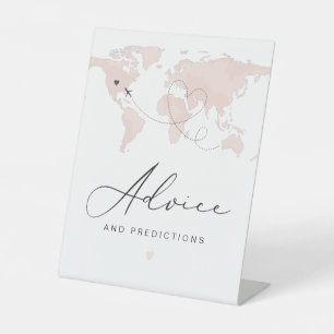 Signe De Table CARMEN Pink Travel Theme Invité Enregistrement