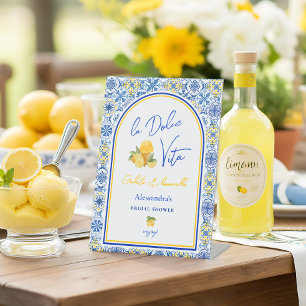 Signe De Table Carreaux italiens Lemon La Dolce Vita Enterrement
