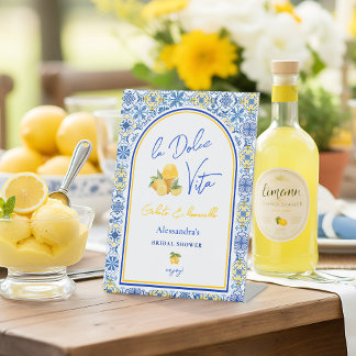 Signe De Table Carreaux italiens Lemon La Dolce Vita Enterrement