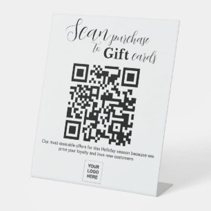 Signe De Table Carte cadeau Acheter Code QR